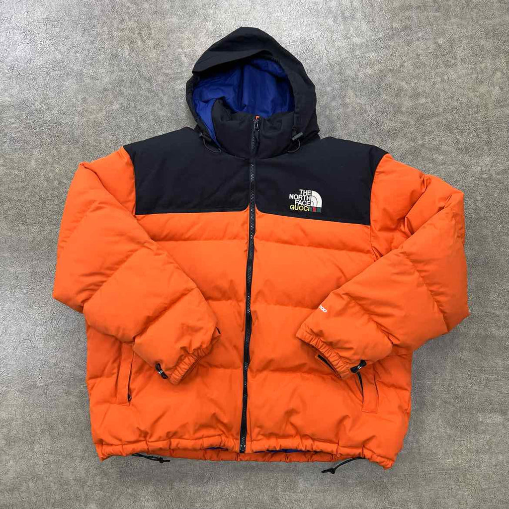 Gucci Nuptse Jacket "TNF GUCCI TECHNO RIPSTOP" Orange Used Size 2XL