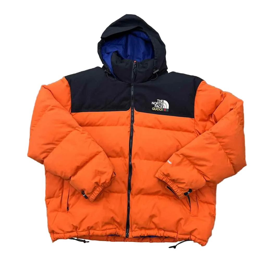 Gucci Nuptse Jacket "TNF GUCCI TECHNO RIPSTOP" Orange Used Size 2XL