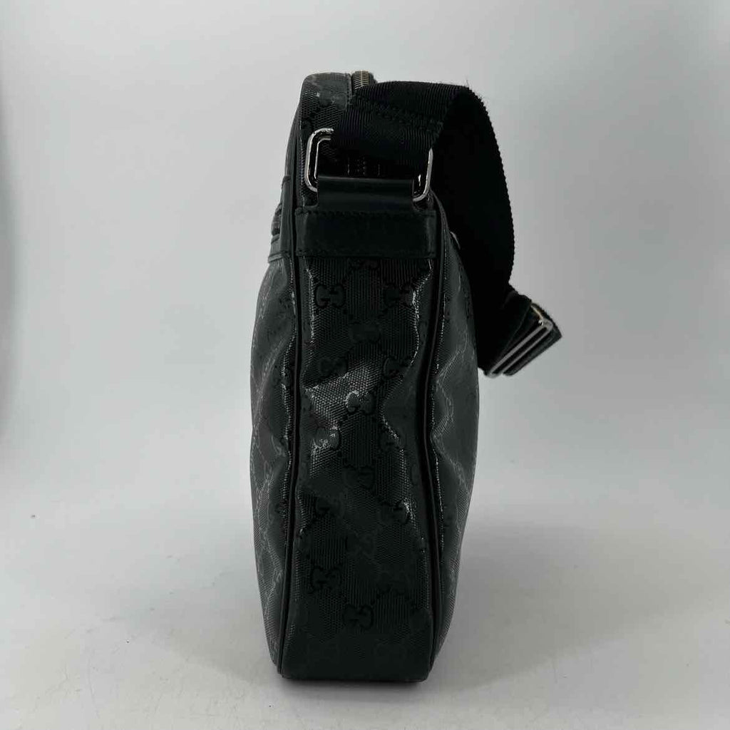 Gucci Messenger Bag "GG IMPRIME COATED" Used Black
