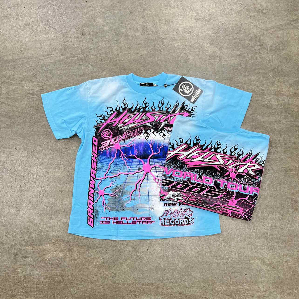 Hellstar T-Shirt "NEURON TOUR" Blue New Size XL