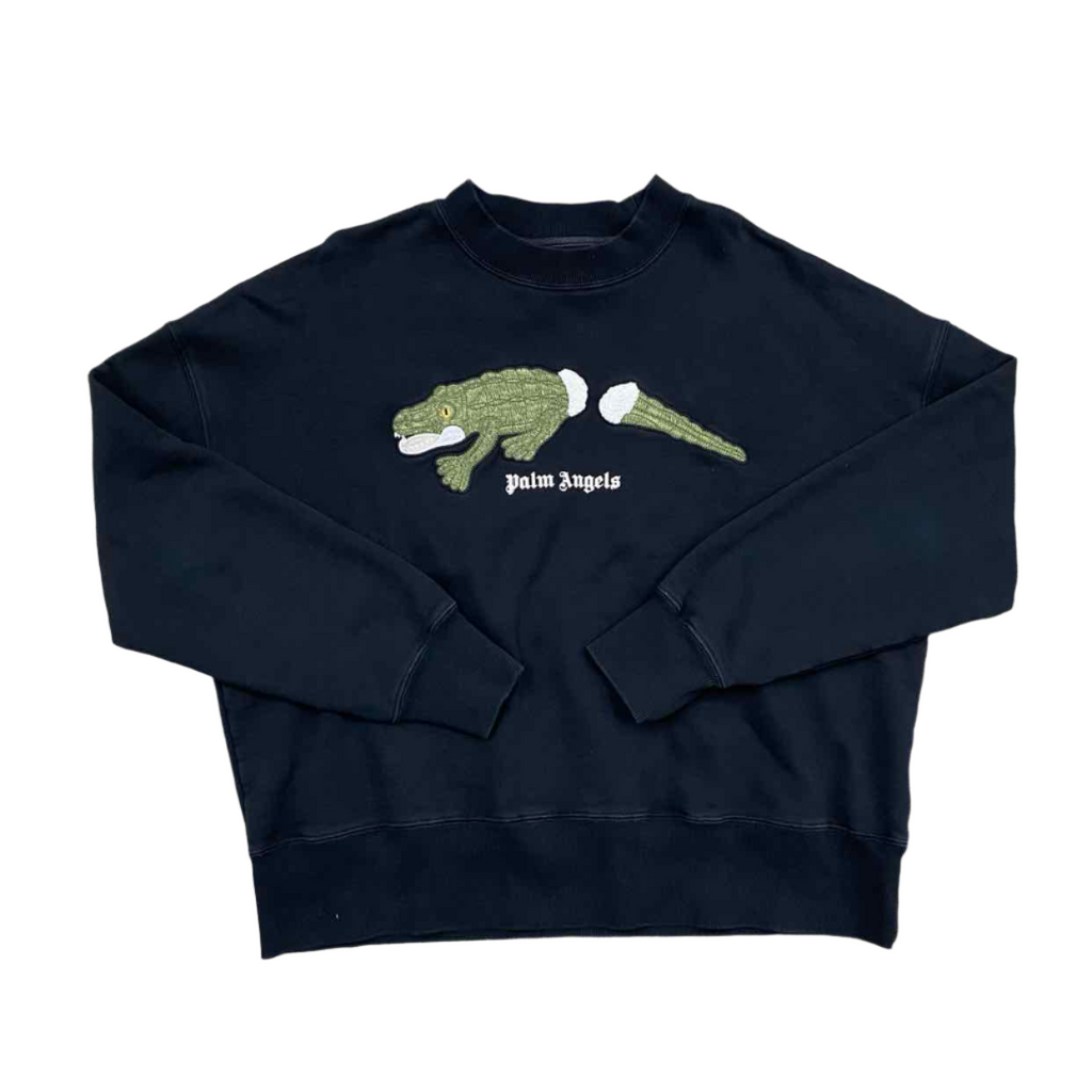 Palm Angels Crewneck Sweater "CROC" Black Used Size L