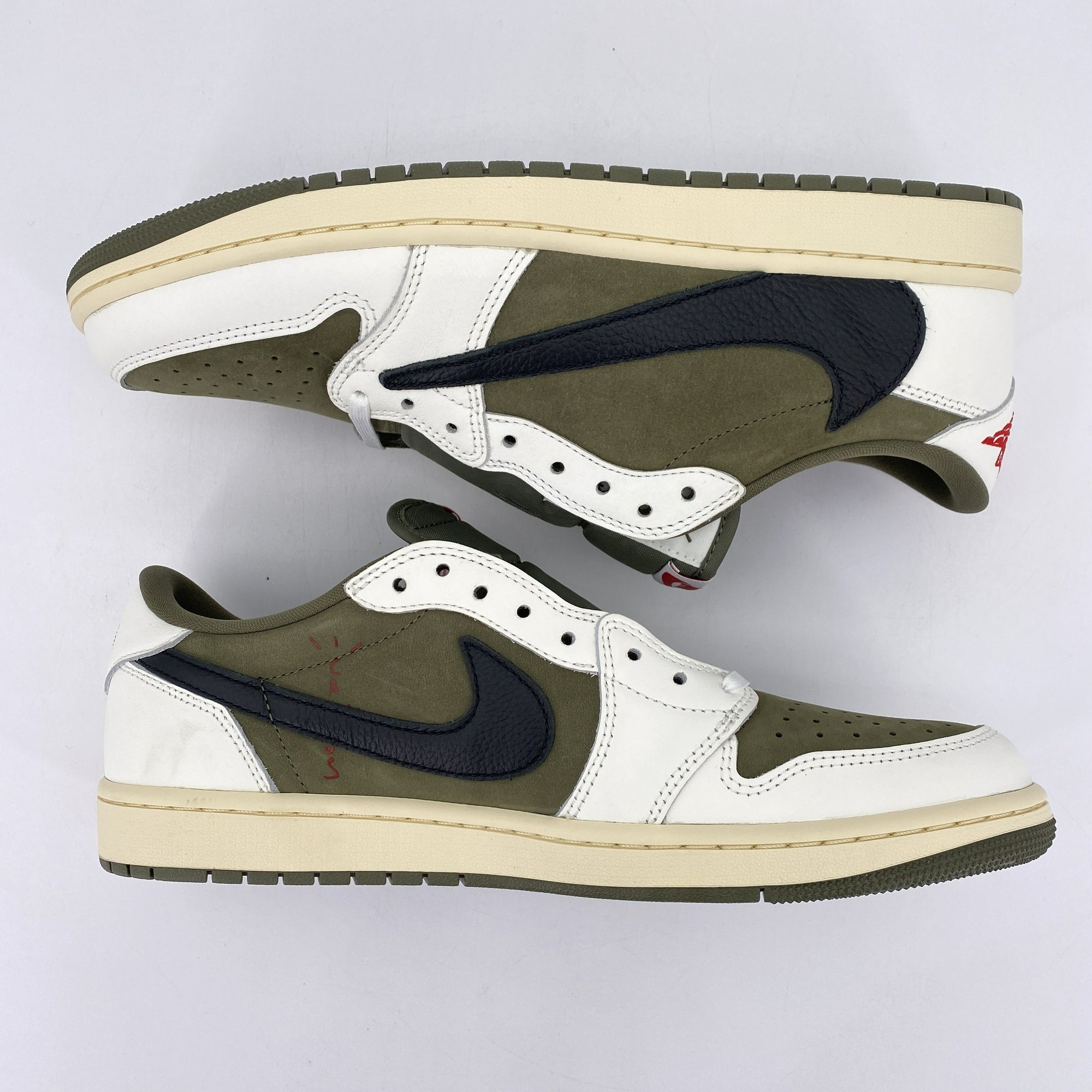 Air Jordan 1 Low OG SP &quot;Travis Scott Medium Olive&quot; 2024 New Size 10.5