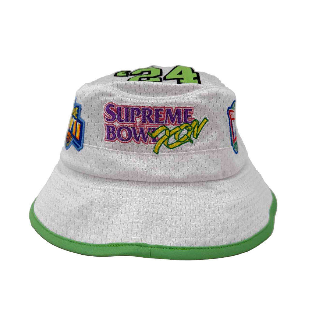 Supreme Bucket Hat "PLAYOFFS" 2025 New White Size M/L