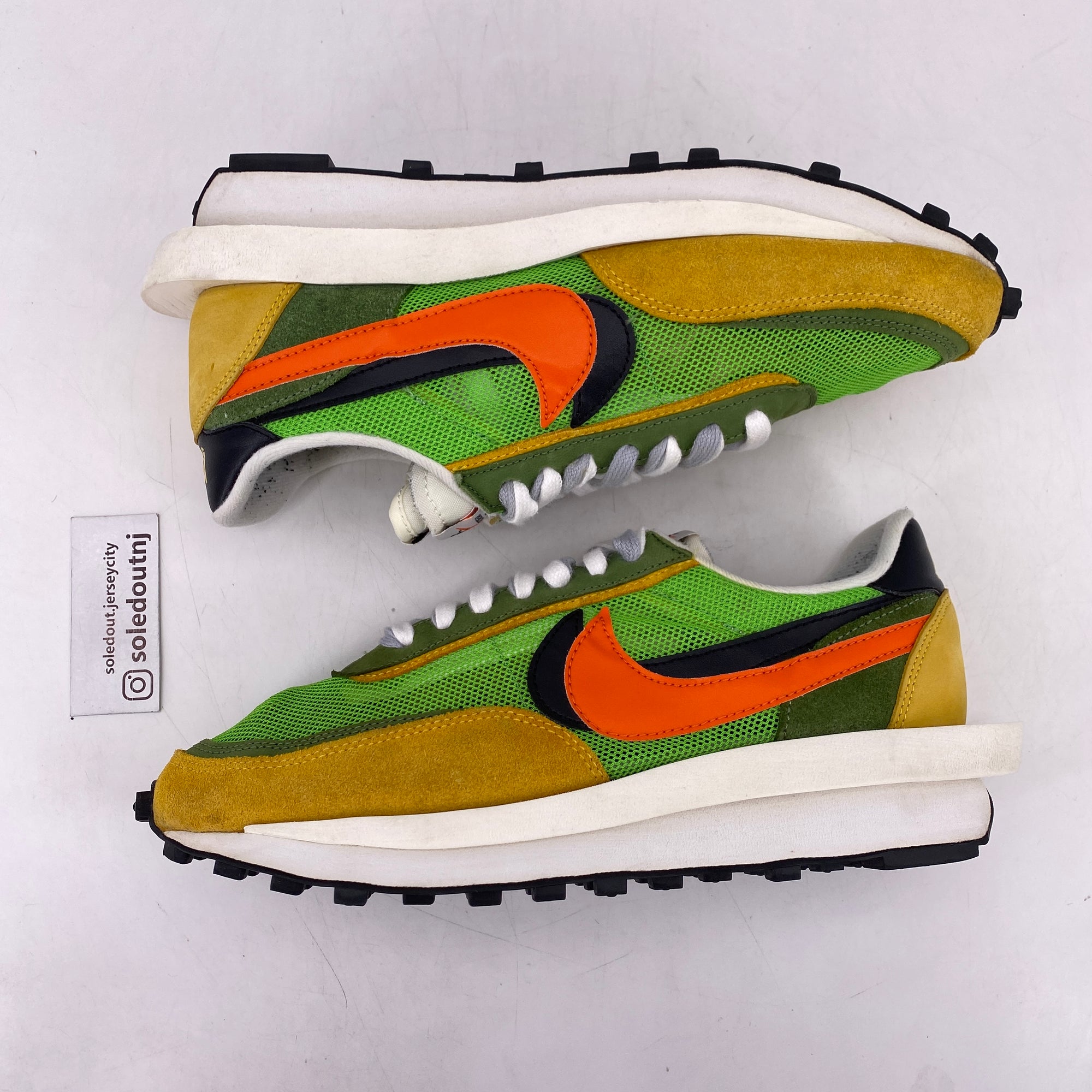 Nike LD WAFFLE / Sacai &quot;Green Gusto&quot; 2019 Used Size 8.5