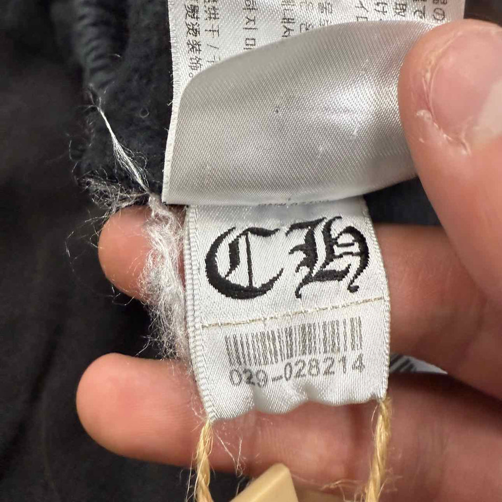 Chrome Hearts Sweatpants "VERTICAL LOGO" Black Used Size XL