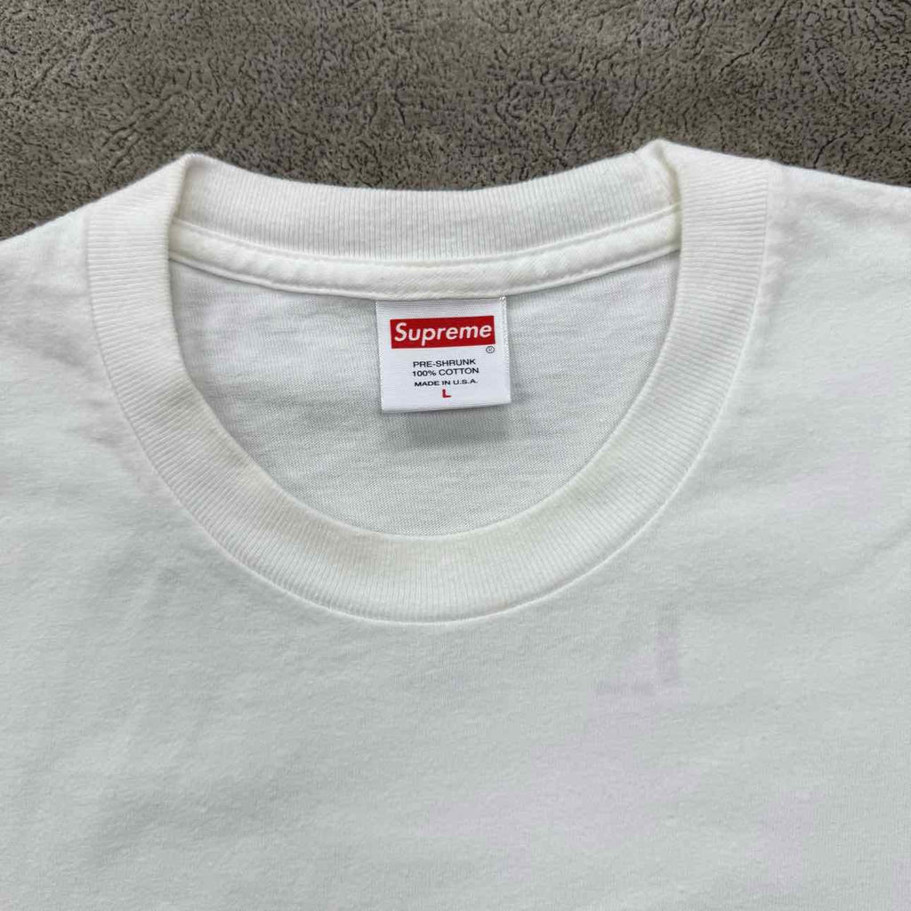 Supreme T-Shirt "GREETINGS FROM SUPREME" White Used Size L