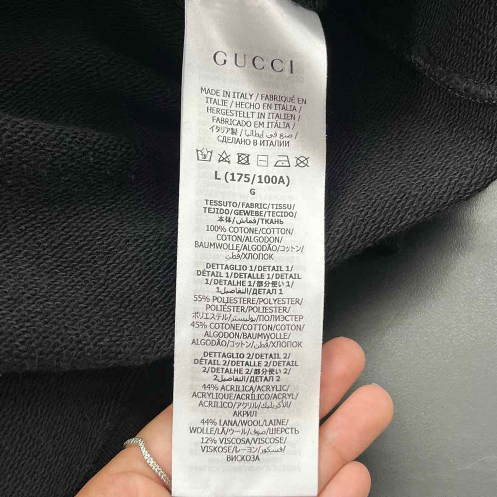 Gucci Hoodie "HALF ZIP" Black Used Size L