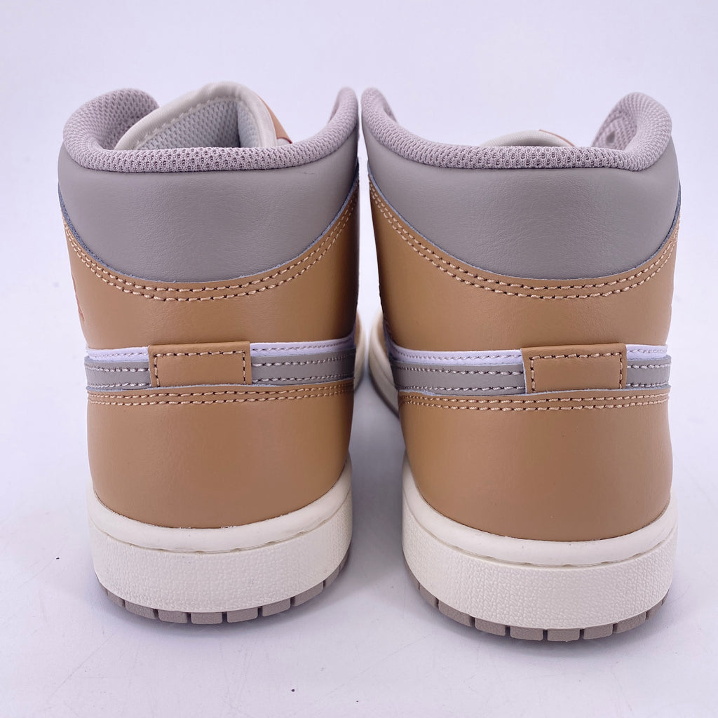 Air Jordan 1 Mid "Rattan White College Grey" 2025 New Size 8.5