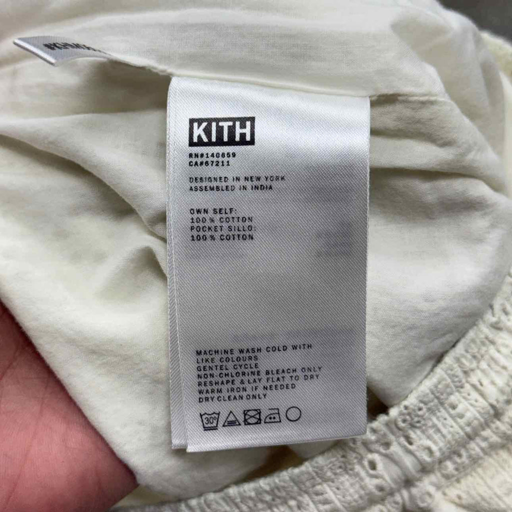 Kith Shorts "EYELET BELMONT STADIUM" White Size M