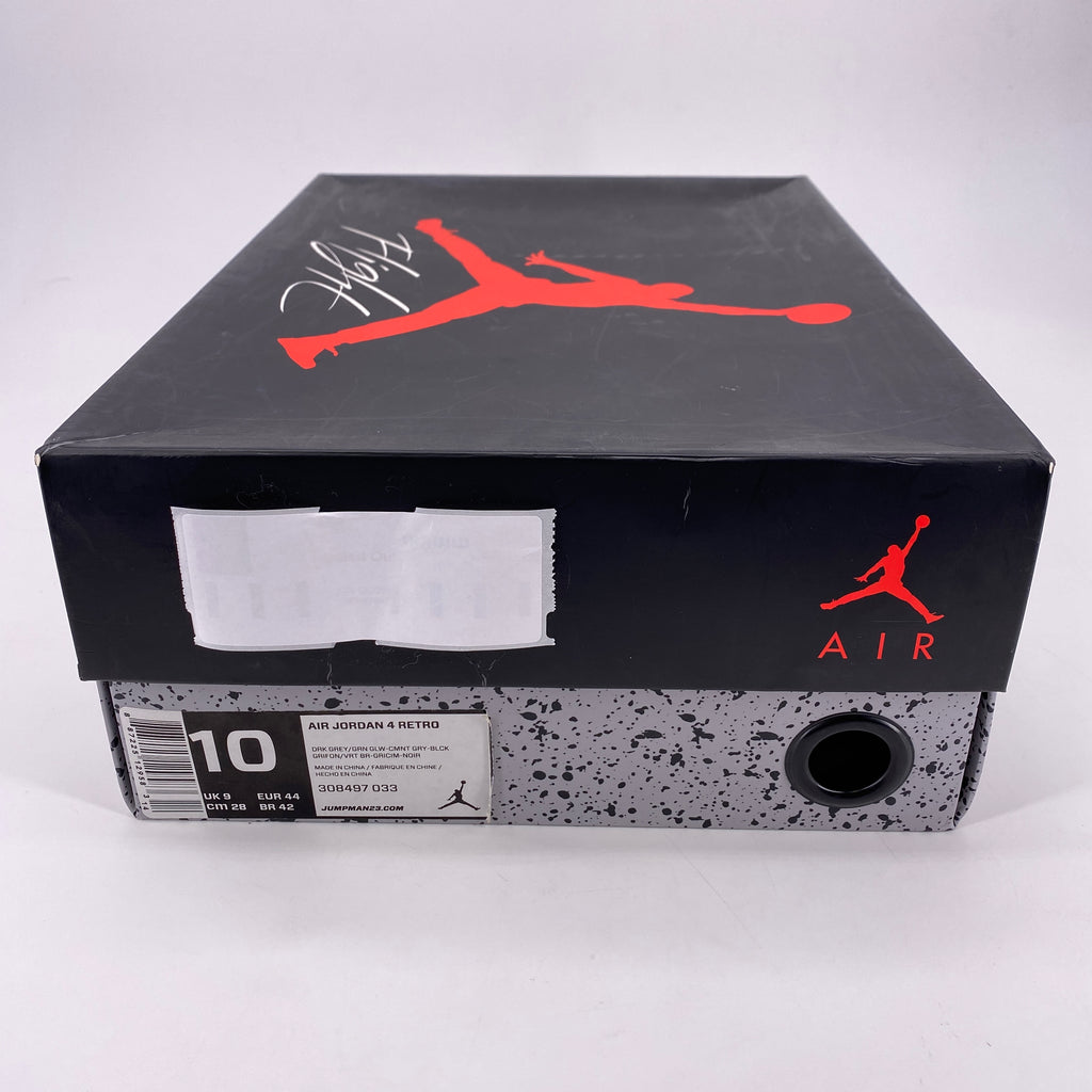 Air Jordan 4 Retro "Green Glow" 2013 Used Size 10