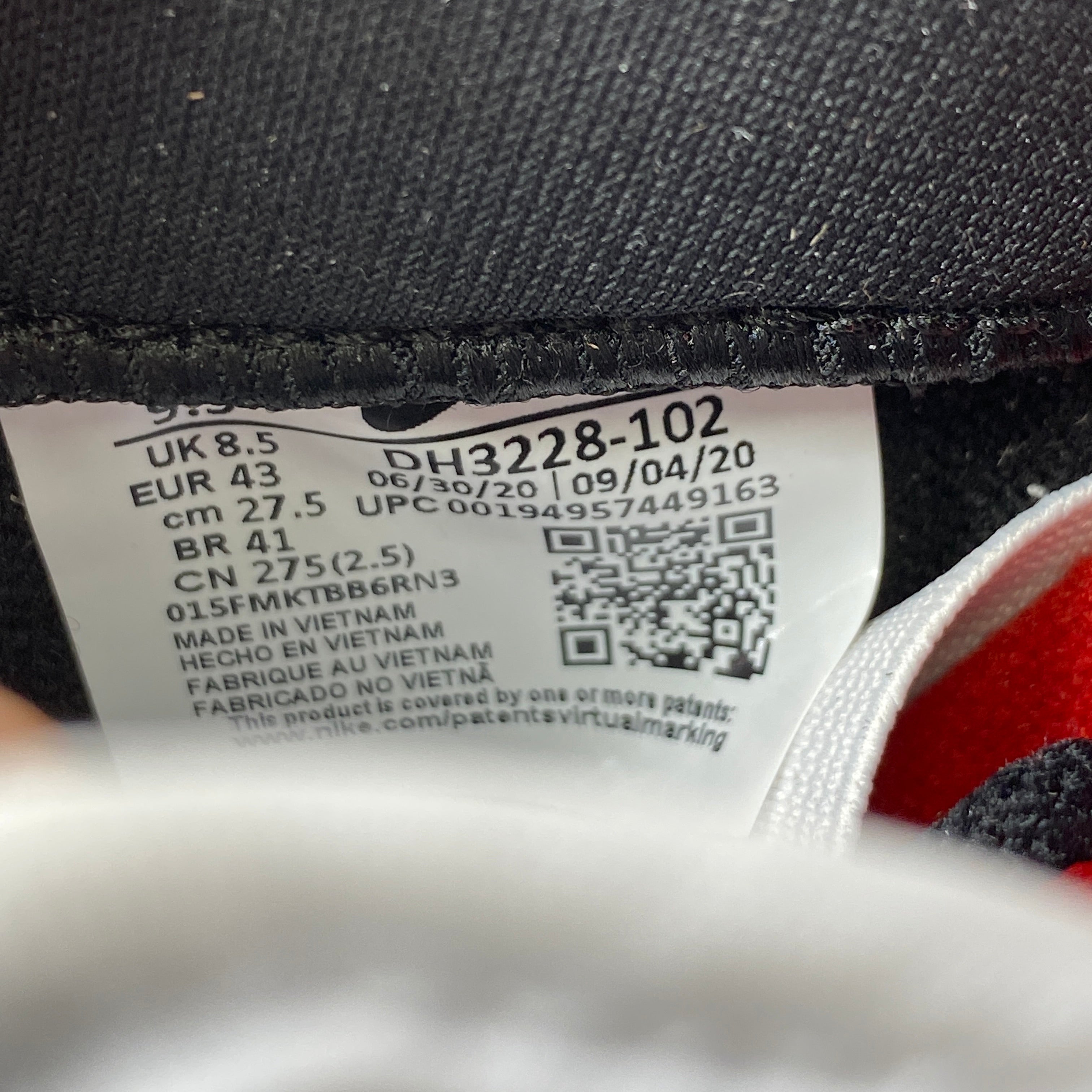 Nike SB Dunk Low OG QS "Supreme Black" 2021 New Size 9.5