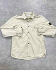 Stone Island Button Up "PATCH" Khaki Used Size 2XL