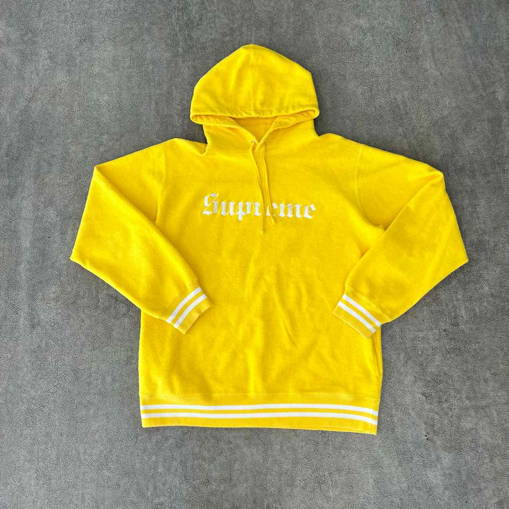 Supreme Hoodie "REVERSE FLEECE" Yellow New Size XL