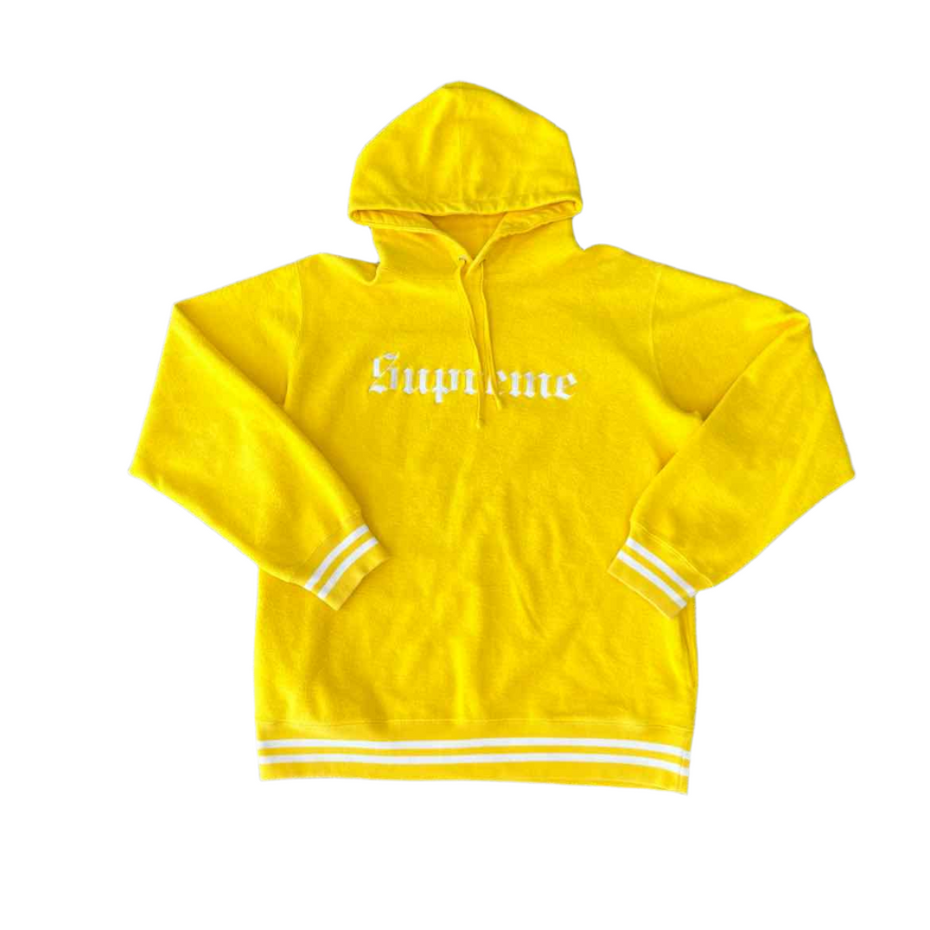 Supreme Hoodie "REVERSE FLEECE" Yellow New Size XL