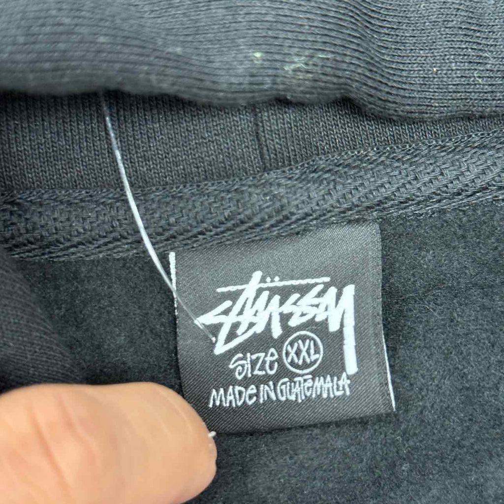Stussy Zip Up "GEAR ZIP" Black New Size 2XL