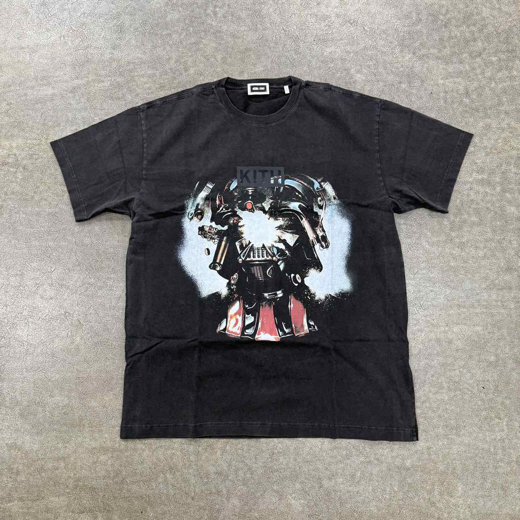 Kith T-Shirt "STAR WARS EXPLODING VADER" Black New Size L