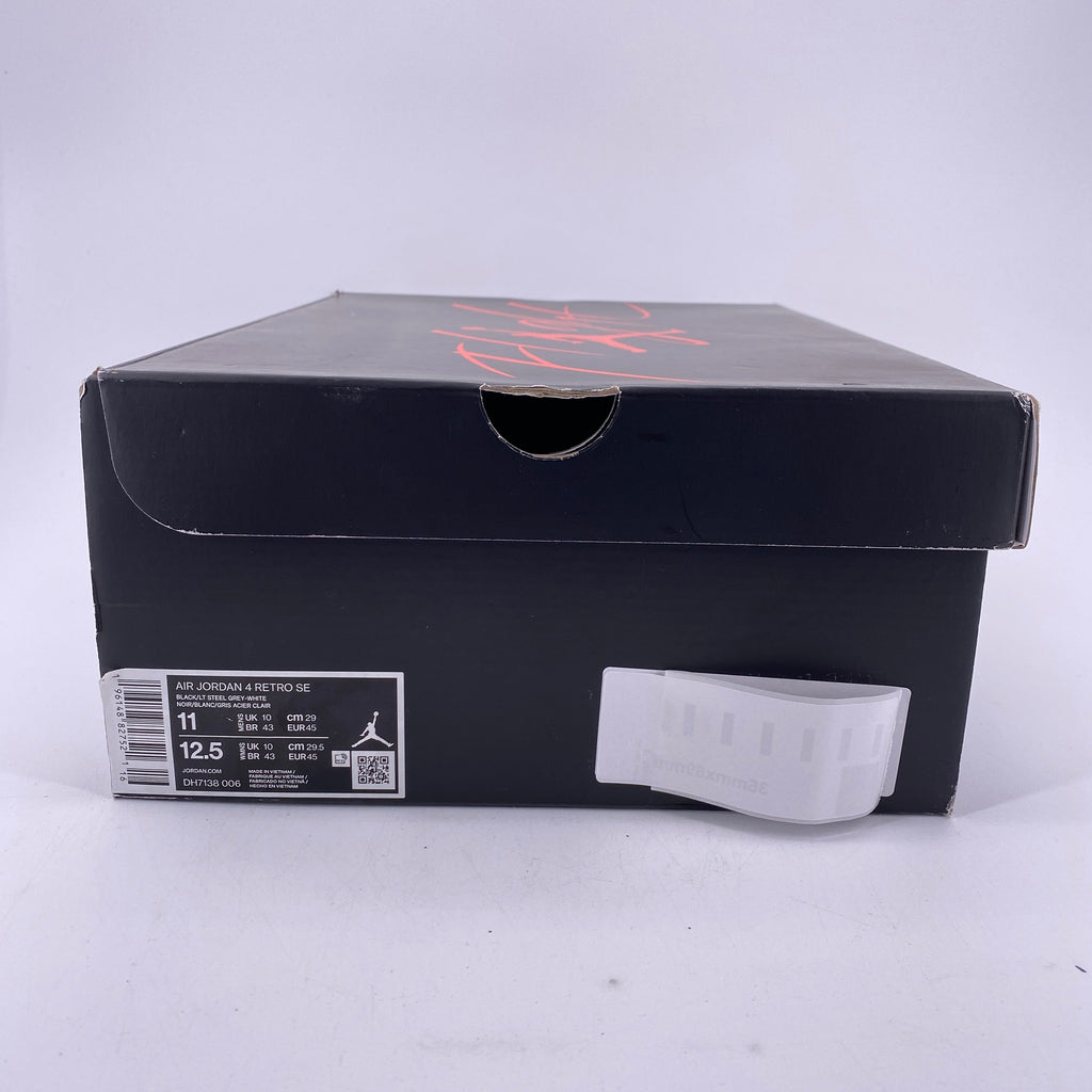Air Jordan 4 Retro "Black Canvas" 2022 Used Size 11