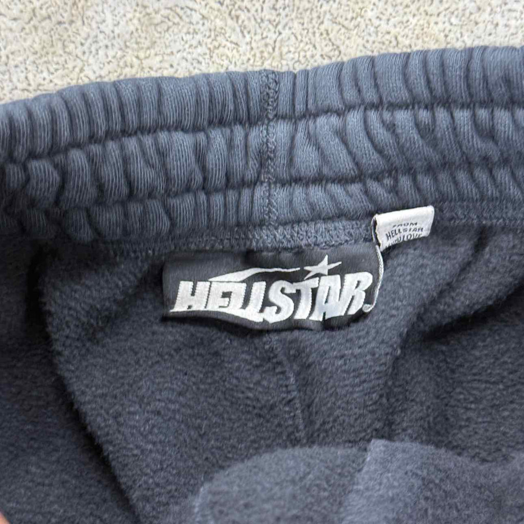 Hellstar Sweatpants "NO GUTS NO GLORY" Washed Black New Size XL