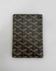 Goyard Passport Cover "GRENELLE" Used Navy Size OS