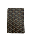 Goyard Passport Cover "GRENELLE" Used Navy Size OS