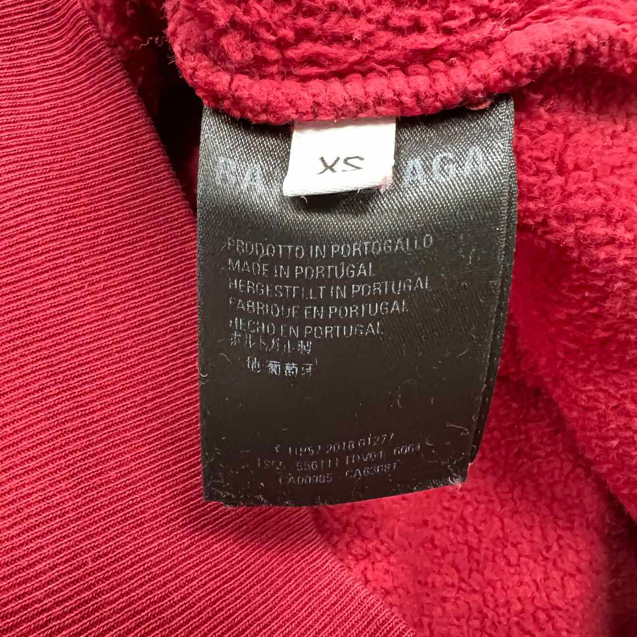 Balenciaga Hoodie &quot;CREST LOGO&quot; Burgundy Used Size XS