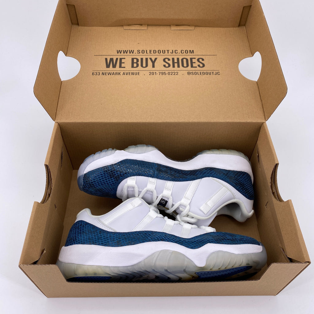 Air Jordan 11 Retro Low "Snake Navy" 2019 New Size 8.5