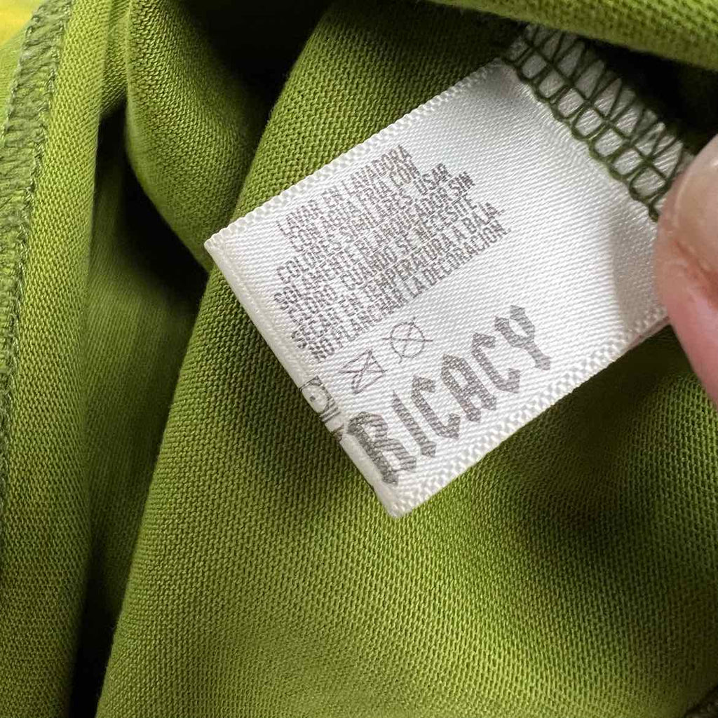 Lost Intricacy T-Shirt "RHINESTONE" Olive Used Size S