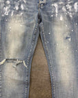 Purple Jeans "PAINT SPLATTER" Blue Used Size 36