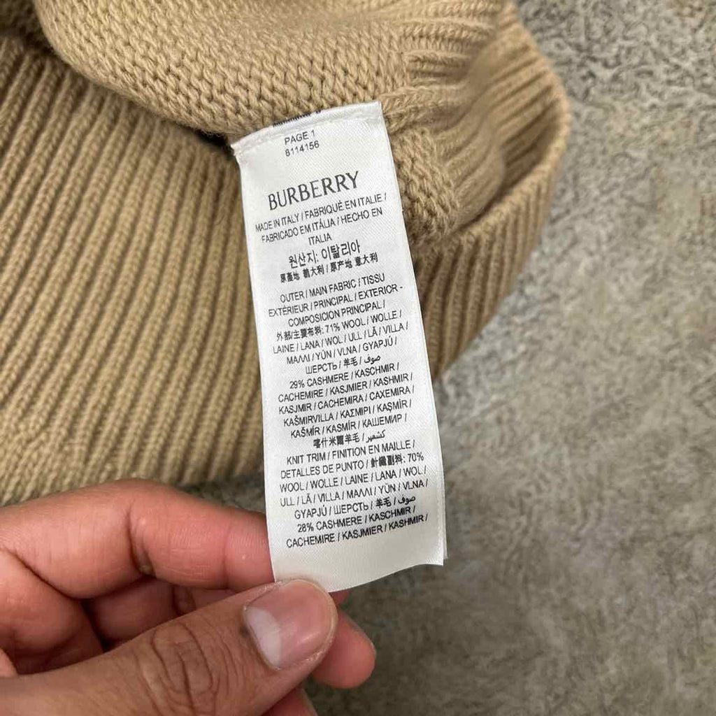 Burberry Knit Crewneck "EQUESTRIAN KNIGHT JUMPER" Beige New Size S