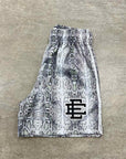 Eric Emanuel Mesh Shorts "SNAKESKIN" Grey New Size S