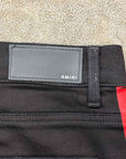 Amiri jeans Patachou "RED STRIPE" Black Used Size 38