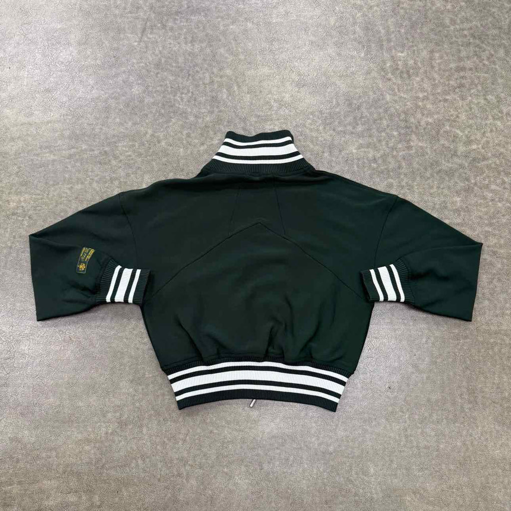 Rhude Zip Up "COLLEGE LOGO" Olive Used Size S