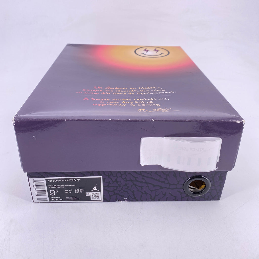Air Jordan 3 Retro "Medellin Sunset" 2023 Used Size 9.5