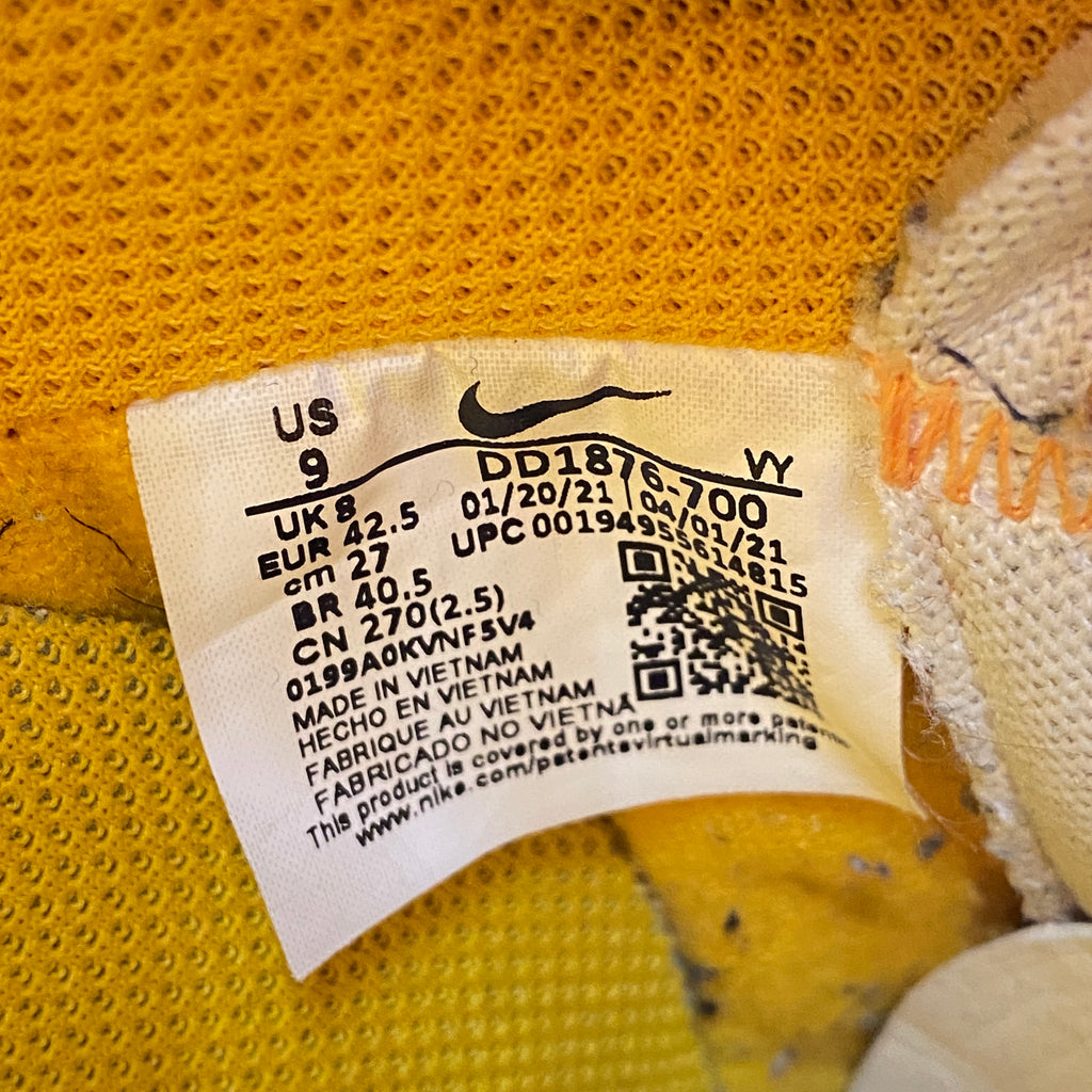 Nike Air Force 1 Low "Ow University Gold" 2021 Used Size 9