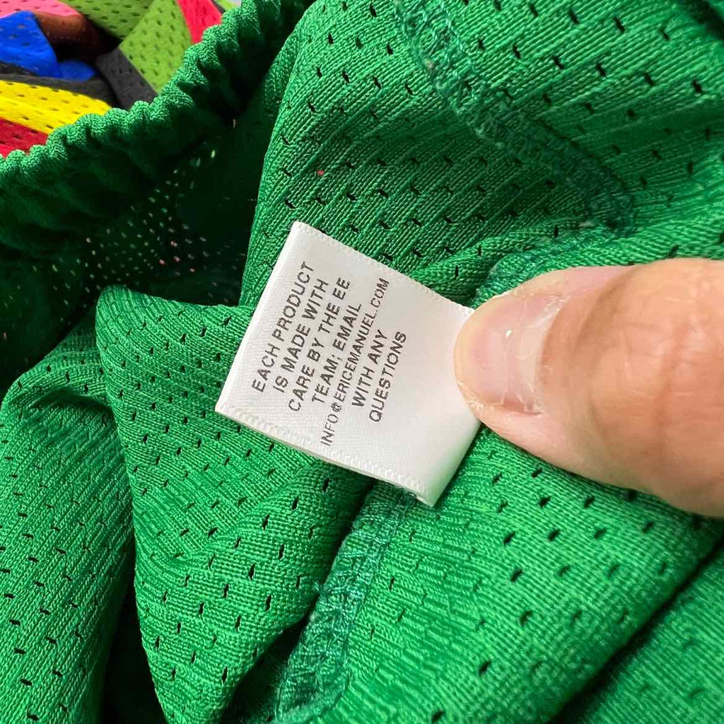 Eric Emanuel Shorts "LOGO" Green Used Size 2XL
