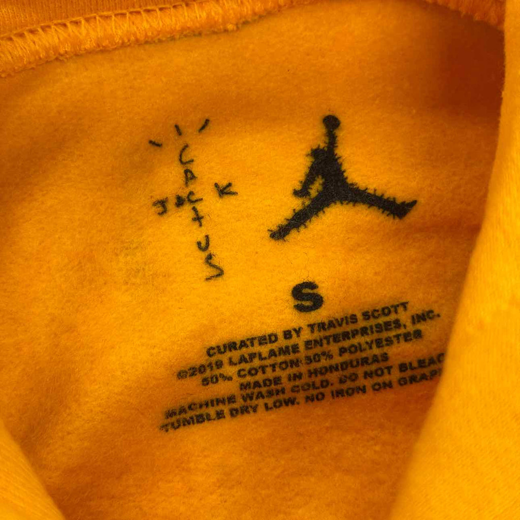 Travis Scott Hoodie "NIKE" Yellow New Size S