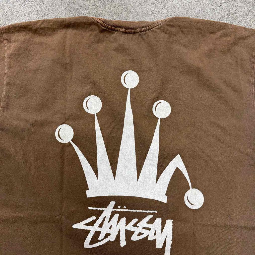 Stussy T-Shirt "KING" Brown Used Size XL