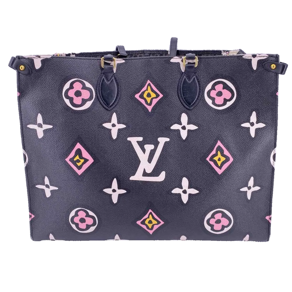 Louis Vuitton Handbag "ONTHEGO WILD AT HEART" Used Black Size GM