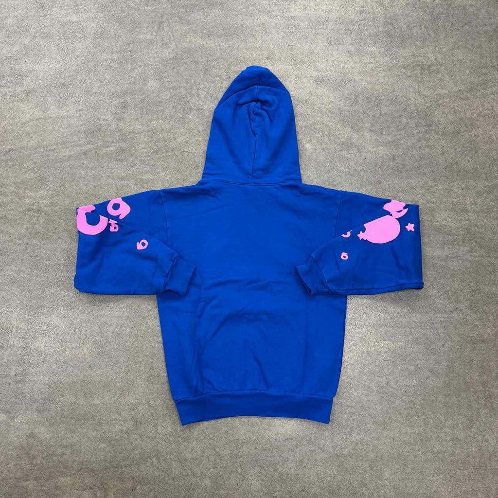 Sp5der Hoodie "BELUGA" Blue New Size L