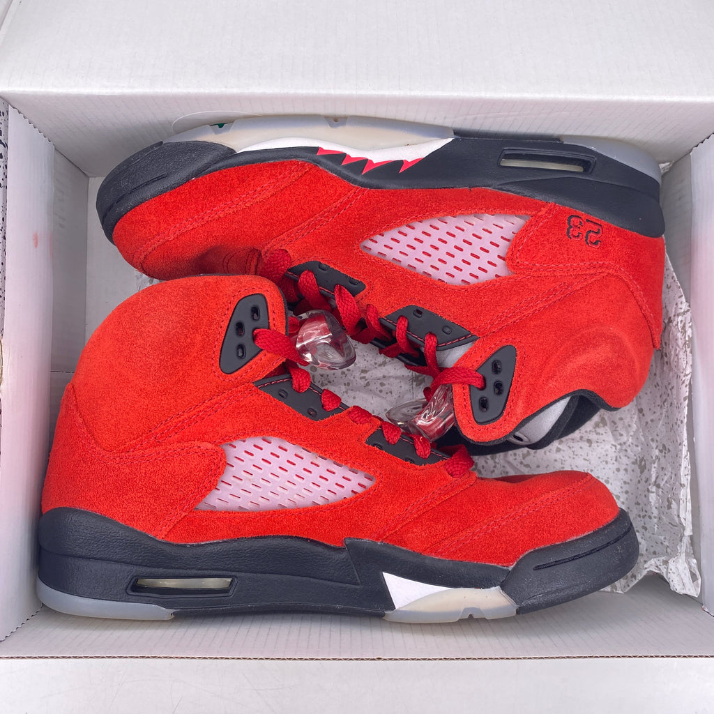 Air Jordan (GS) 5 Retro "Raging Bull Red Suede" 2021 Used Size 5Y