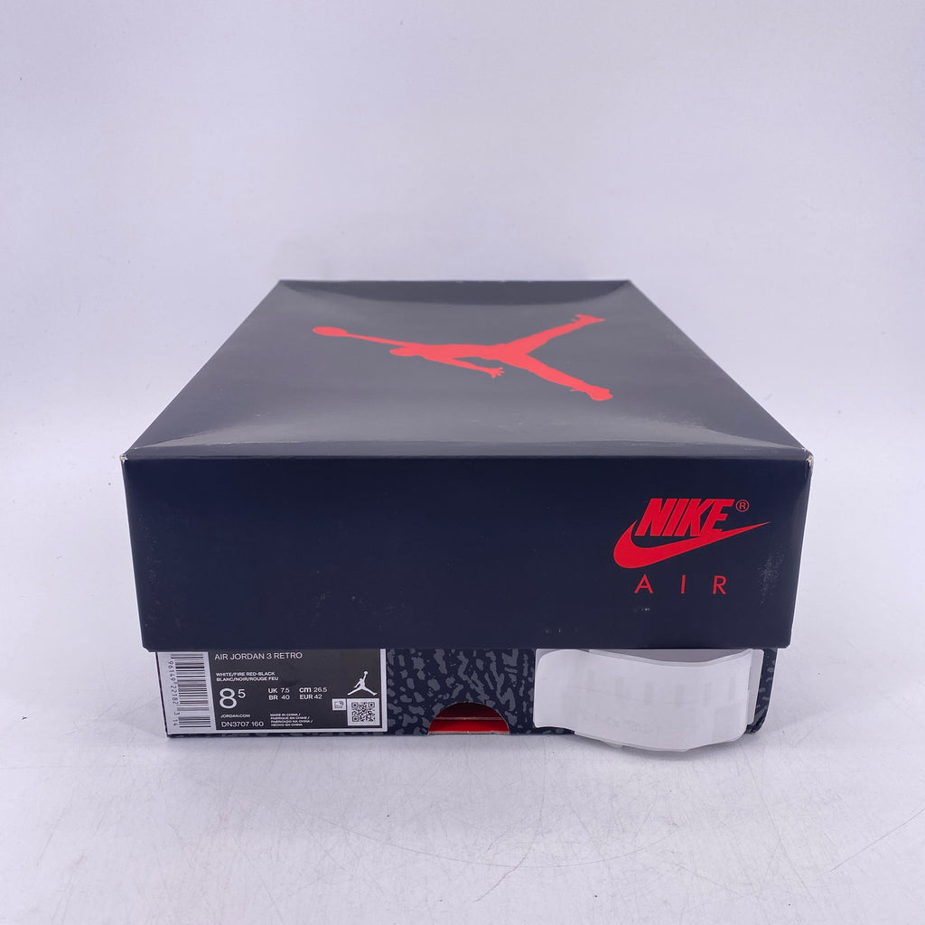 Air Jordan 3 Retro "Fire Red" 2022 New Size 8.5