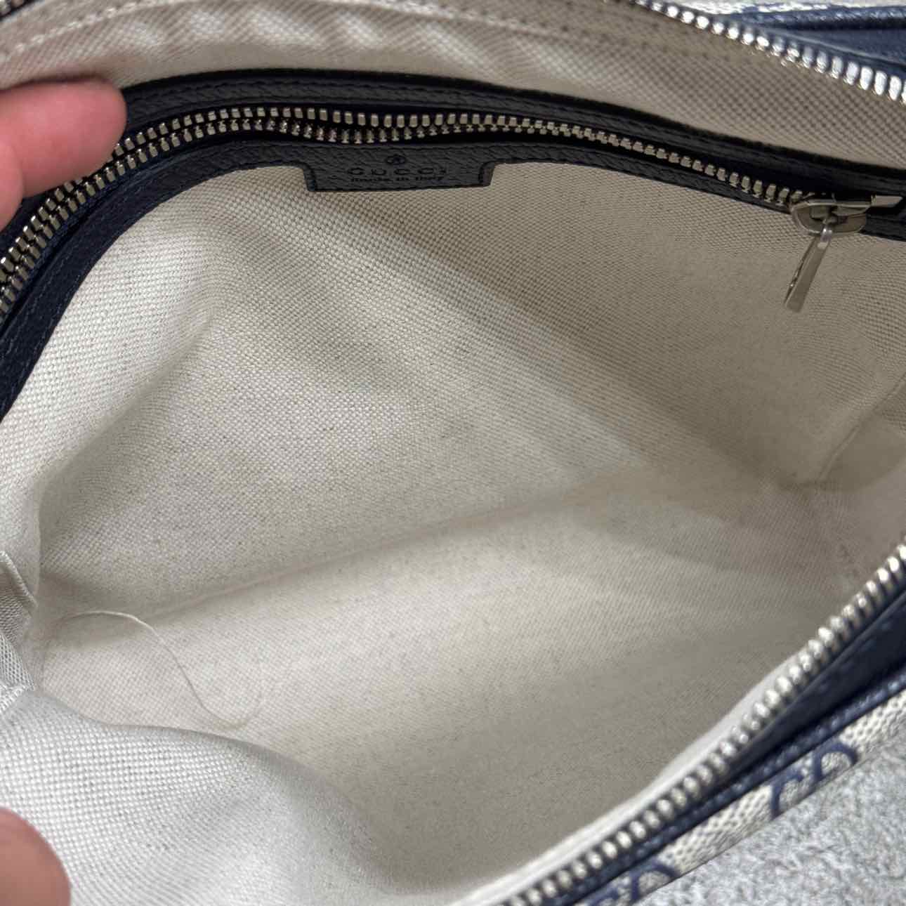 Gucci Messenger Bag &quot;GG SUPREME OPHIDIA&quot; Used Navy Size OS