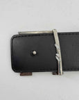 Louis Vuitton Belt "SILVER BUCKLE" Used Black Size 36