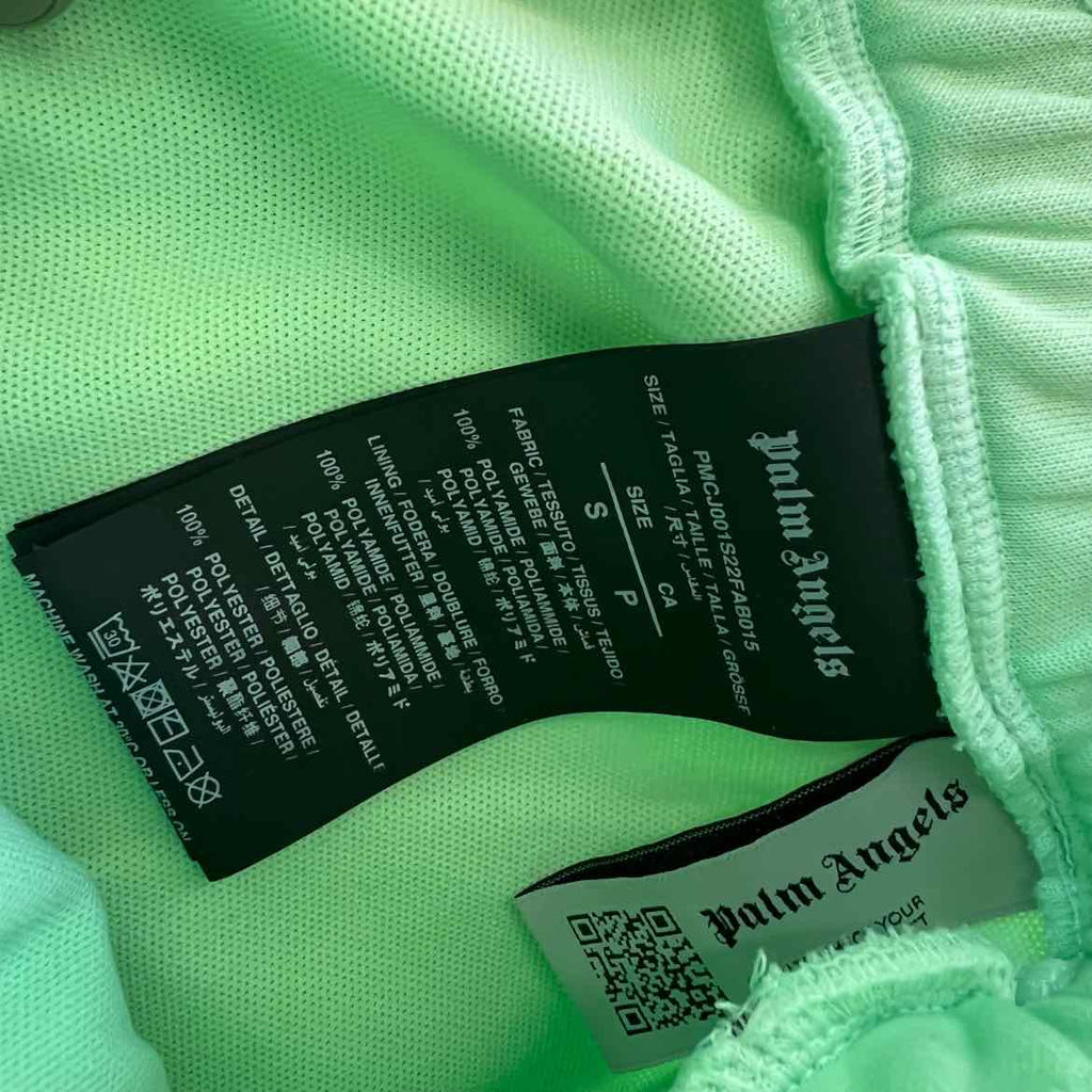 Palm Angels Track Pants Bright Green Used Size S