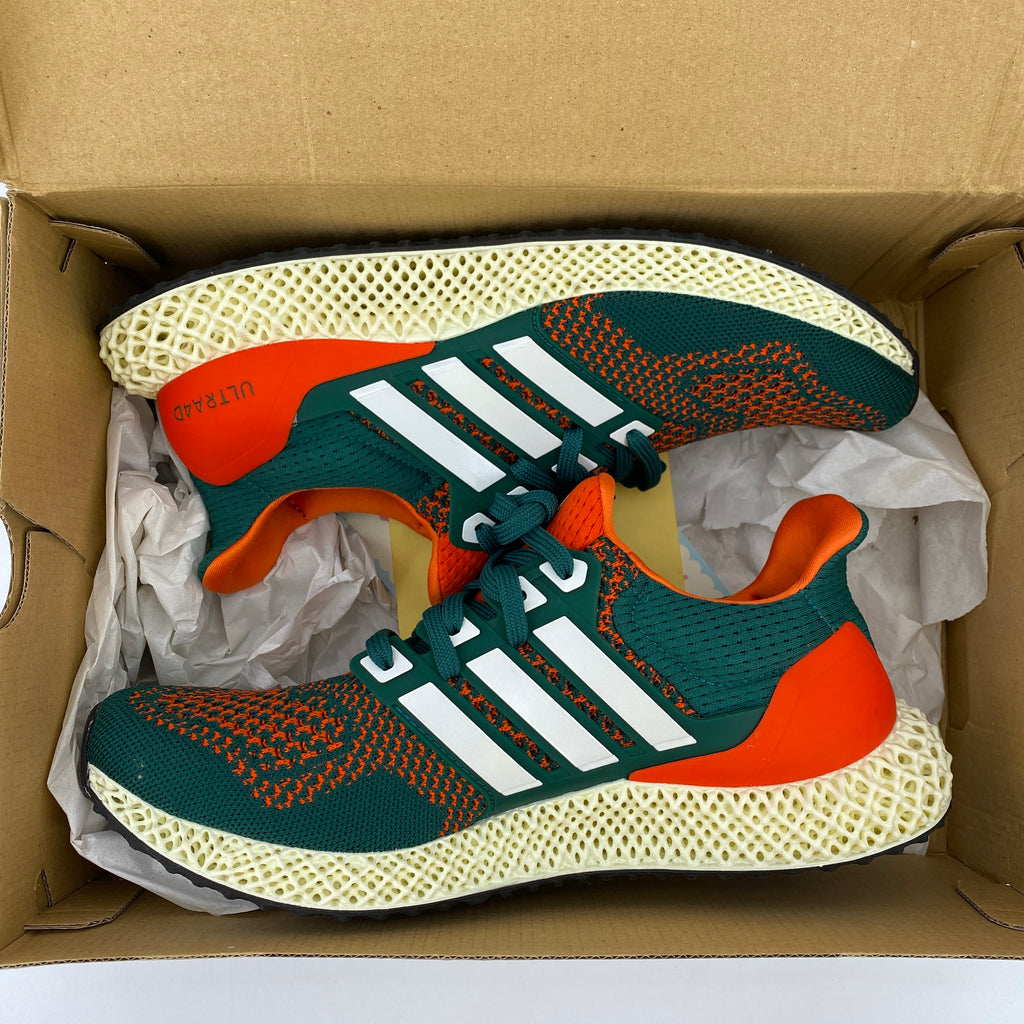Adidas Ultra 4D "Miami Hurricanes" 2021 Used Size 8