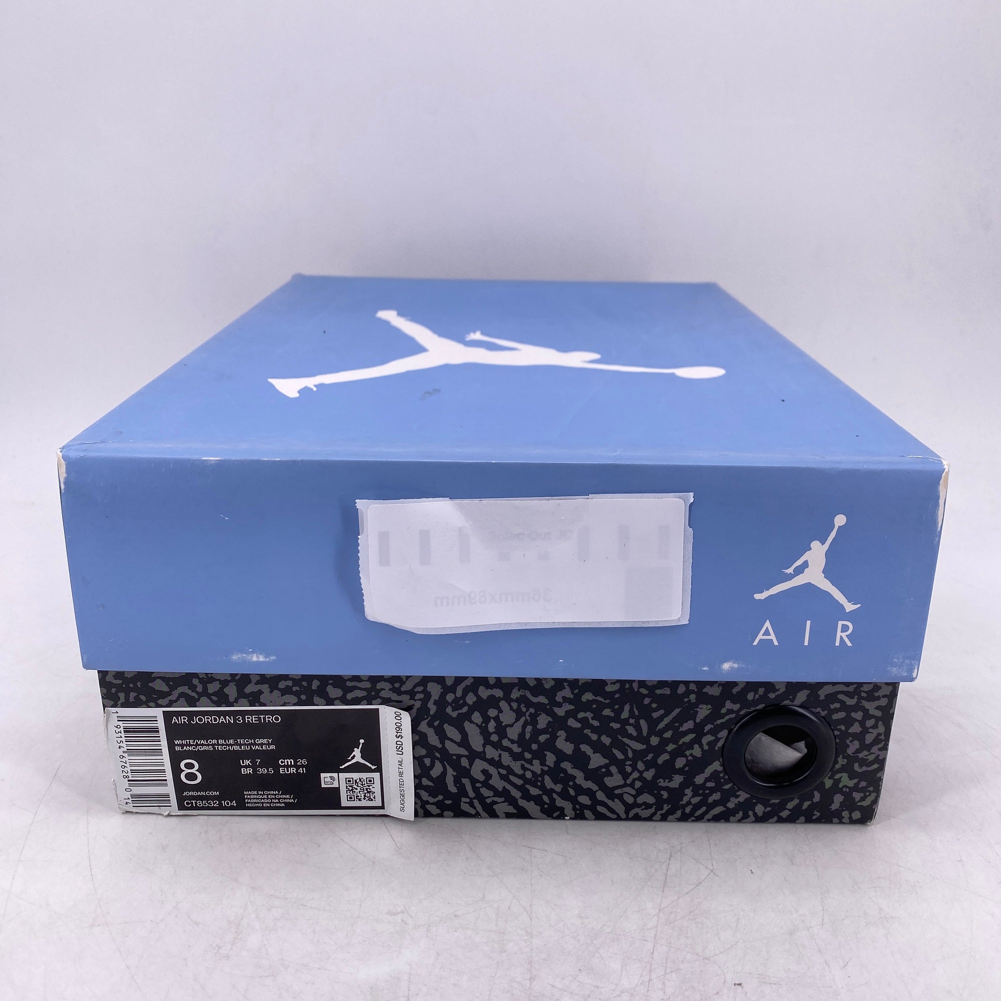 Air Jordan 3 Retro &quot;Unc&quot; 2020 Used Size 8