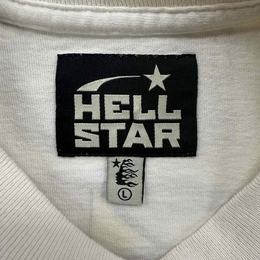 Hellstar T-Shirt "BRAINWASHED" White Used Size L
