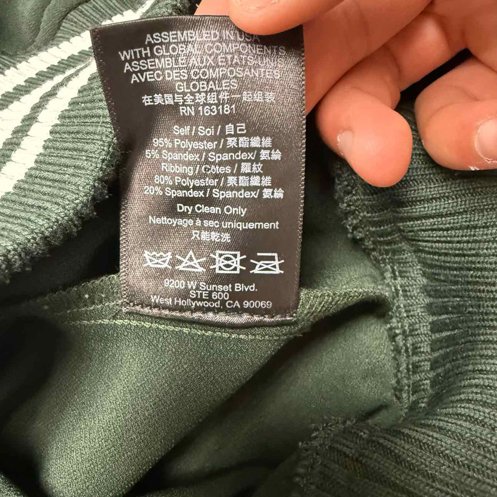 Rhude Zip Up "COLLEGE LOGO" Olive Used Size S