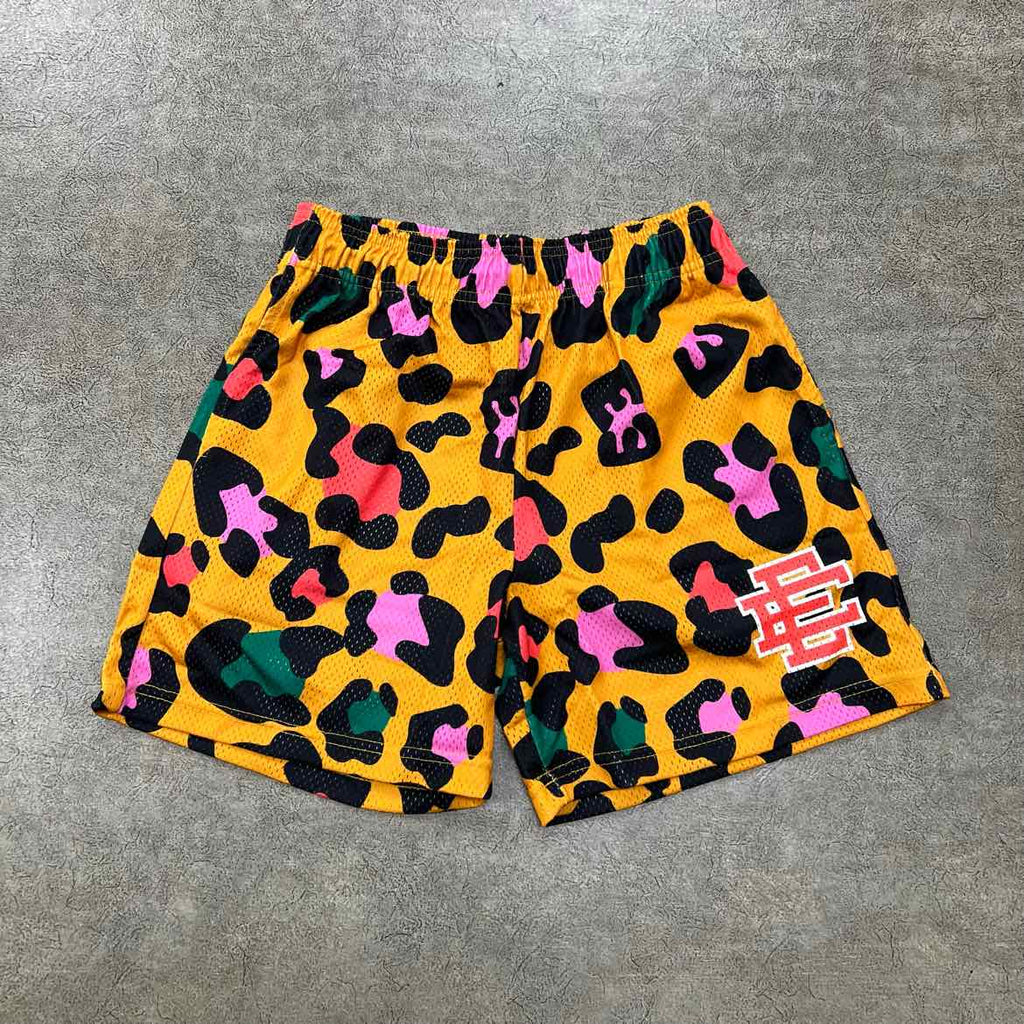 Eric Emanuel Mesh Shorts "CHEETAH" Yellow New Size M