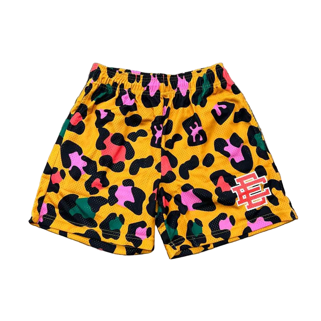 Eric Emanuel Mesh Shorts "CHEETAH" Yellow New Size M